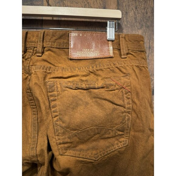 Cult Of Individuality Hagen Relaxed Brown Pants Jeans 40x32 - Picture 3 of 9